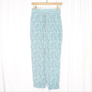 Tucker Julia Pant Blue Moss Lace in Silk Crepe de Chine Luxury